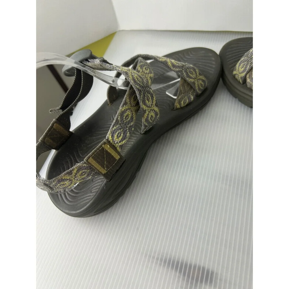 Chaco Z Cloud 2 Womens Athletic Sandals  Gray Yellow Geometric Strappy 7